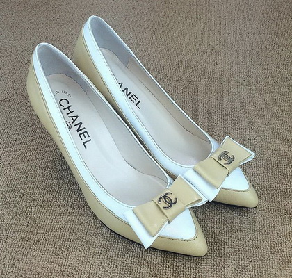 CHANEL Shallow mouth kitten heel Shoes Women--016